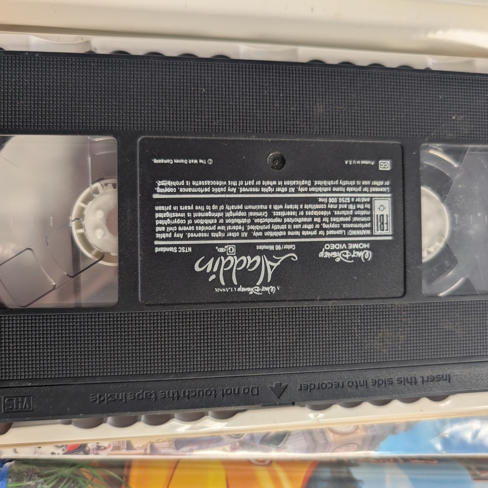 Disney Aladdin VHS Tape - Black